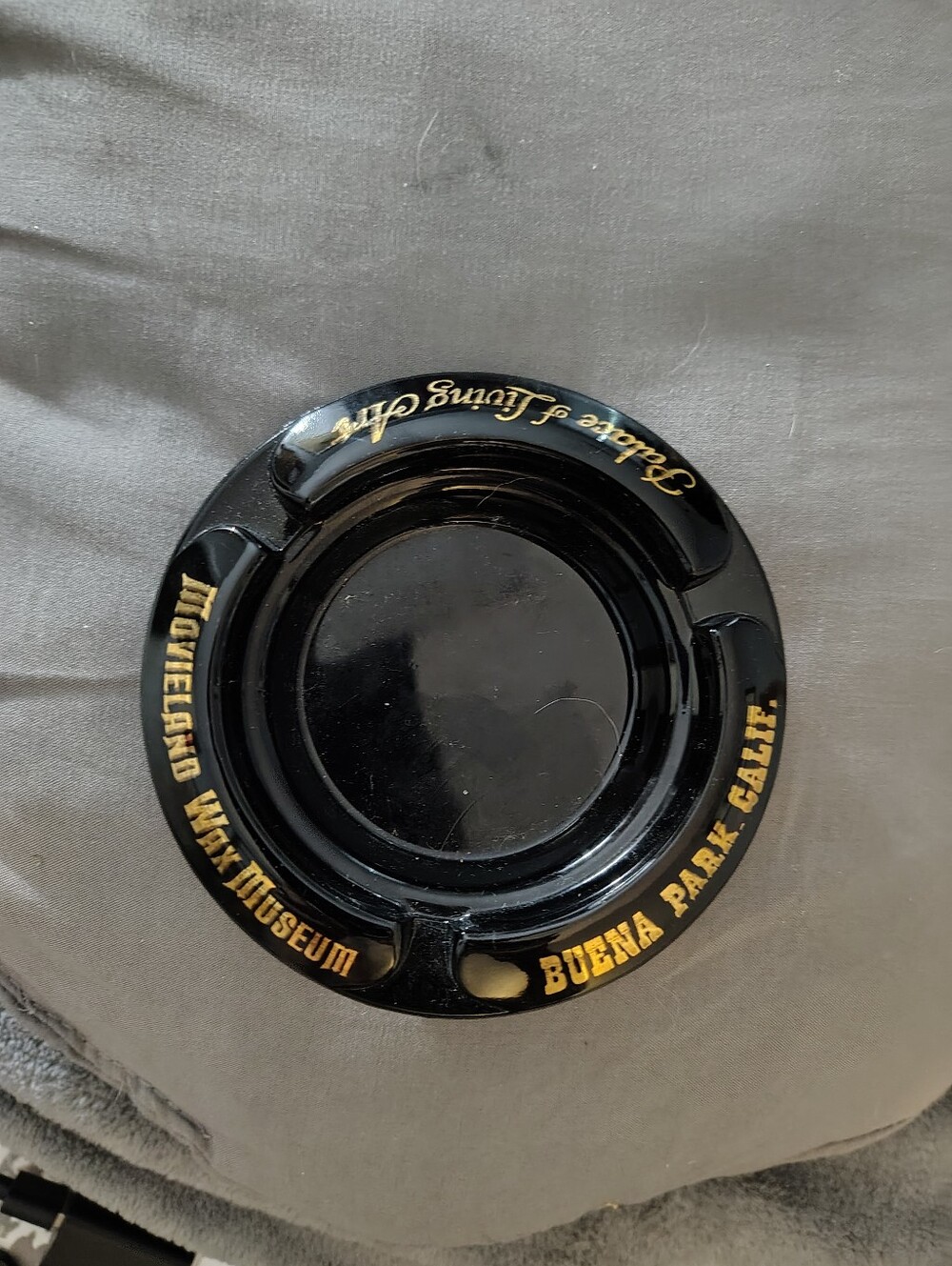 Buena Park, Calif. Black Ashtray with Gold Lettering - Men Accessories